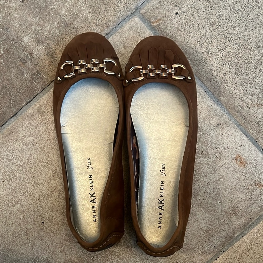 Anne Klein suede flats